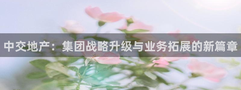 摩登6冯这7O667：中交地产：集团战略升级与业务拓展的新篇