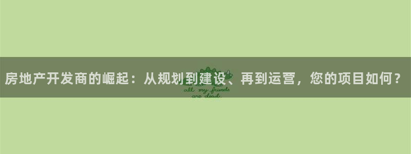 摩登7app网址下载：房地产开发商的崛起：从规划到建设、再到
